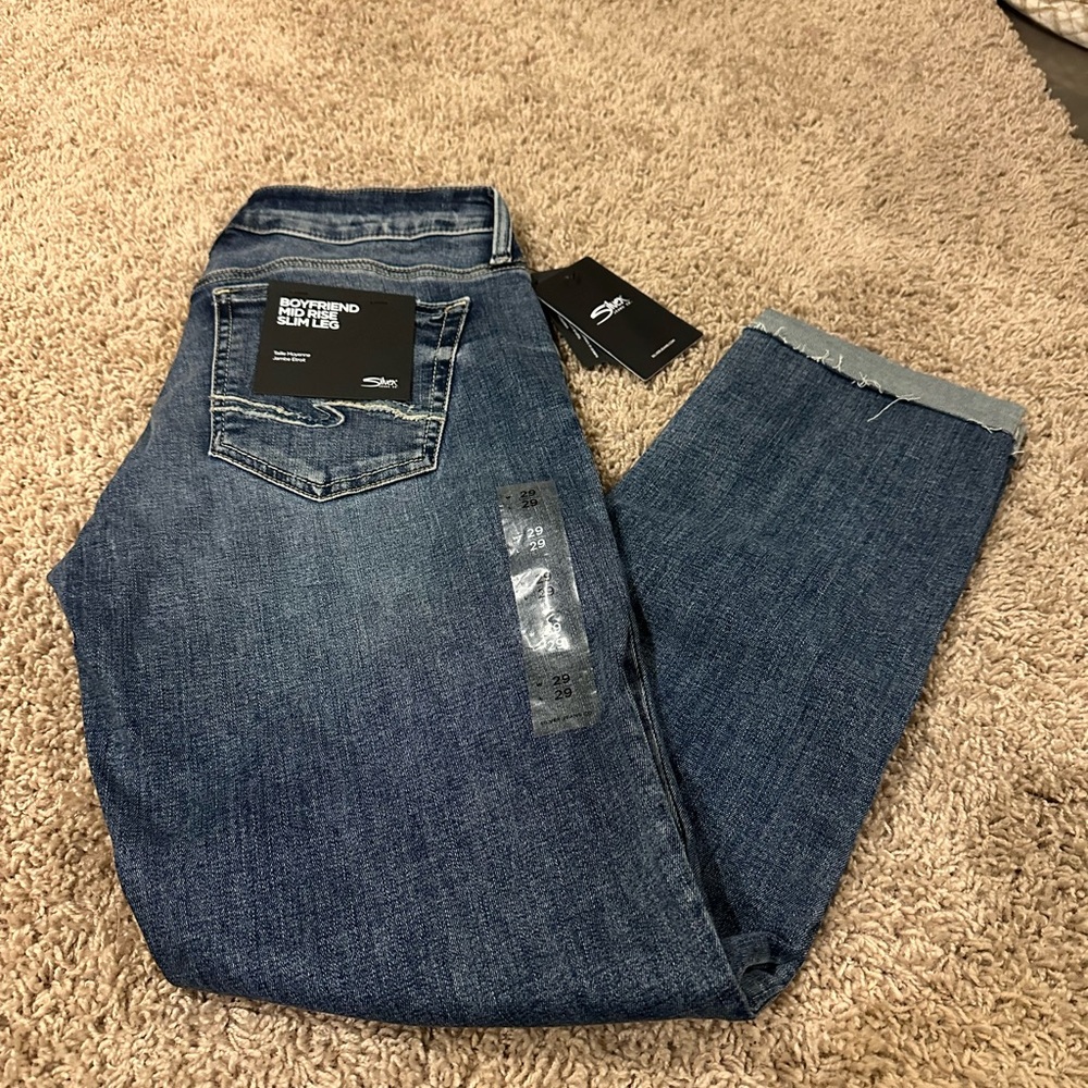 Silver Jeans Boyfriend Mid Rise Slim